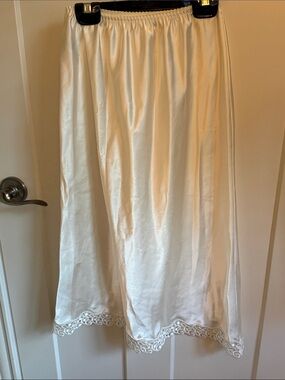 Marks & Spencer Cream Satin Half Slip with Lace Trim